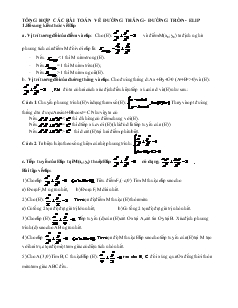 Tổng hợp các bài toán về đường thẳng- đường tròn- elip