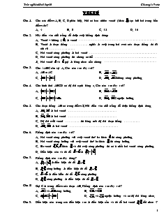 Trắc nghiệm Hình học10 Chương I Vectơ