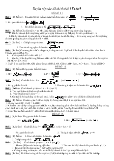 Tuyển tập các đề thi thử kì I Toán 9