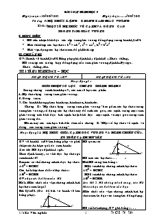 Bài soạn Hình học 9 THCS Tế Tân