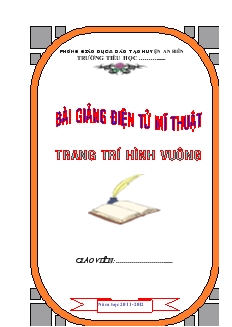 Bìa giáo án Bài giảng điện tử mĩ thuật