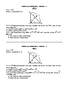 Bộ đề kiểm tra hình học chương I toán 9