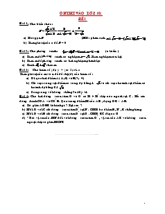 Bộ đề ôn thi vào lớp 10