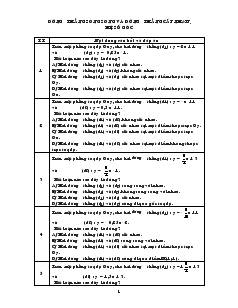 Câu hỏi trắc nghiệm về Đường thẳng song song và đường thẳng cắt nhau, hệ số góc