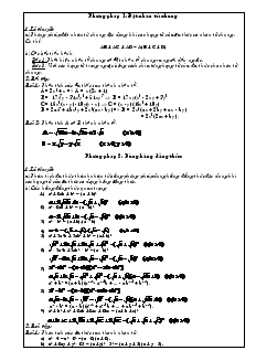 Chuyên đề Các phương pháp phân tích đa thức thành nhân tử