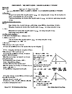 Chuyên đề Hệ thức lượng trong tam giác vuông