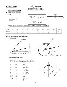 Chuyên đề Lượng giác