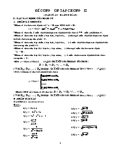 Đề cương ôn tập chương II ( đại số 10 - Ban cơ bản )