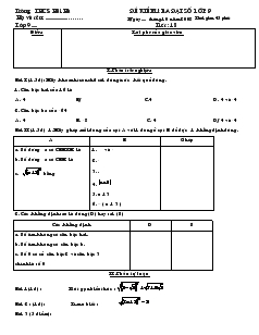 Đề kiểm tra Đại số lớp 9 trường THCS Hải Hà