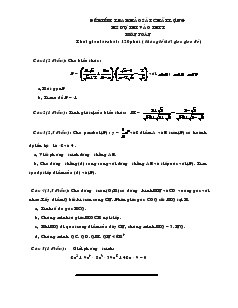 Đề kiểm tra khảo sát chất lượng hs dự thi vào THPT môn toán