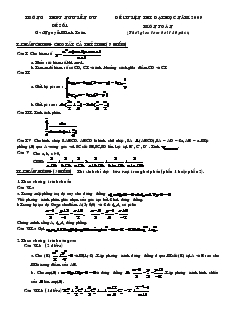 Đề luyện thi đại học năm 2009 môn toán