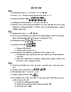 Đề ôn thi học sinh giỏi toán 9