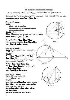 Đề tài Sáng kiến kinh nghiệm dạng toán chứng minh về góc với đường tròn qua nhiều cách giải 1 bài toán