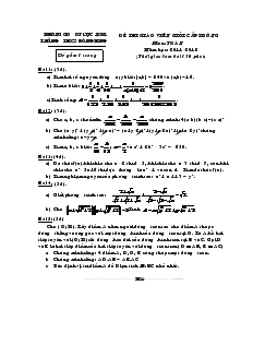 Đề thi giáo viên giỏi cấp trường môn toán 9 năm học 2011- 2012