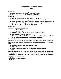 Đề thi học sinh giỏi cấp tỉnh năm 2009 môn Toán