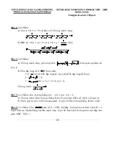 Đề thi học sinh giỏi năm học 2007 – 2008 môn toán  9