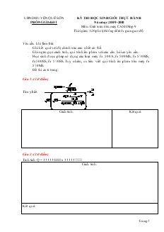 Đề thi học sinh giỏi thực hành năm học 2009-2010 môn giải toán trên máy casio lớp 9