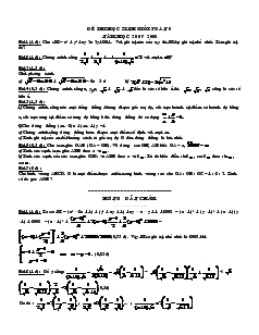 Đề thi học sinh giỏi toán 9 năm học 2007-2008