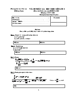 Đề thi khảo sát học sinh giỏi lớp 8 thành phố Nam Định môn thi: giải toán trên mtbt casio