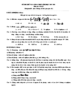 Đề thi thử vào lớp 10 THPT năm học 2007-2008 môn thi  toán