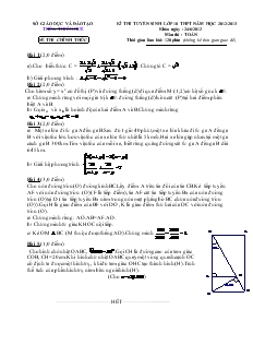 Đề thi tuyển sinh lớp 10 thpt năm học 2012-2013 môn thi toán