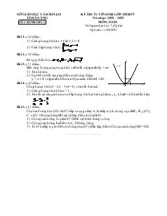 Đề thi tuyển sinh lớp 10 THPT tp.Đà Nẵng năm học 2012 – 2013 đề chính thức môn toán