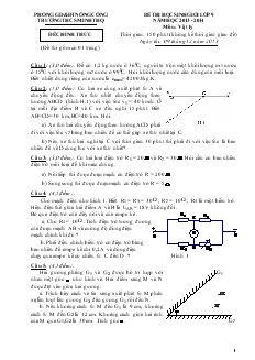 Đề và đáp án học sinh giỏi Vật lý 9 năm học 2013- 2014