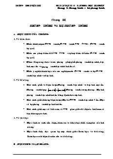 Giáo án Đại số 10 - Ban khoa học tự nhiên chương 3: Phương trình và hệ phương trình