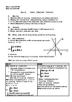 Giáo án Đại số 10 - Tiết 31: Phương trình đường thẳng (tiết 3)