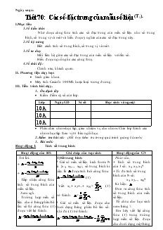 Giáo án Đại số 10 từ tiết 70 đến tiết 73