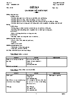 Giáo án Đại số 11: Hàm số liên tục