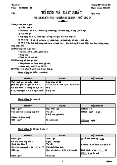 Giáo án Đại số 11:  Hoán vị- chỉnh hợp- tổ hợp