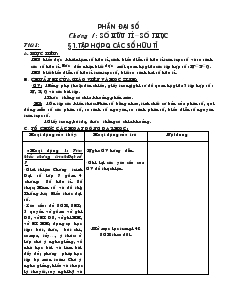 Giáo án Đại số 7 năm học 2012- 2013 Chương I : Số hữu tỉ – số thực