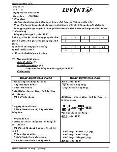 Giáo án Đại số 7 - Tuần 13 - Tiết 25 : Luyện Tập