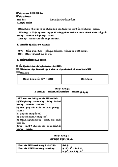 Giáo án Đại số 8 năm học 2011- 2012 Tiết 68: Ôn tập cuối năm