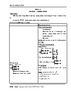 Giáo án Đại số 8 - Tiết 45 : Phương trình tích