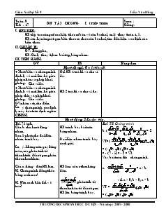 Giáo án Đại số 8 - Tuần 9 - Tiết 17 : Ôn tập chương I (tiếp theo)