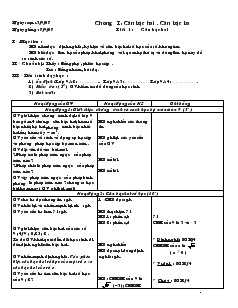 Giáo án Đại số 9 Chương I : Căn bậc hai, Căn bậc ba