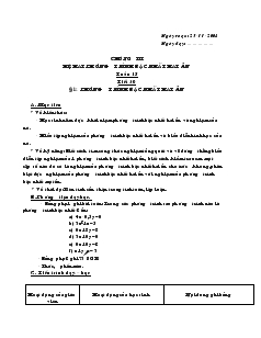 Giáo án Đại số 9 - Chương III Hệ hai phương trình bậc nhất hai ẩn