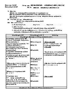 Giáo án Đại số 9 Chương III : Hệ hai phương trình bậc nhất hai ẩn