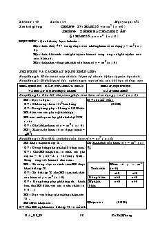 Giáo án Đại số 9 Chương IV : Hàm số y = ax2 ( a 0 ) - Phương trình bậc hai một ẩn