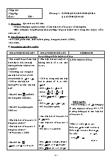 Giáo án Đại số 9 học kỳ 1