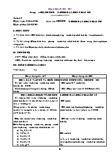 Giáo án Đại số 9 -học kỳ II năm học 2011 - 2012