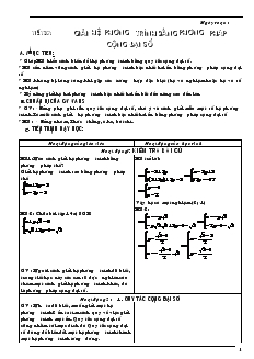 Giáo án Đại số 9 học kỳ II