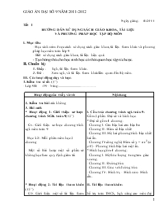 Giáo án đại số 9 năm 2011-2012