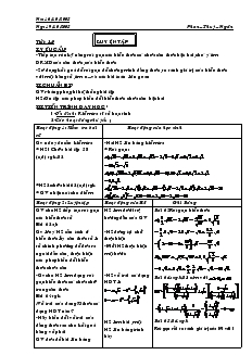 Giáo án Đại số 9 năm học 2006- 2007 - Tiết 14 : Luyện tập