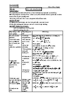 Giáo án Đại số 9 năm học 2006- 2007 - Tiết 16 : Ôn tập chương I