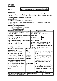 Giáo án Đại số 9 năm học 2006- 2007 - Tiết 33 : Hệ hai phương trình bậc nhất hai ẩn