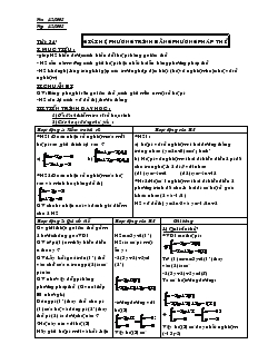 Giáo án Đại số 9 năm học 2006- 2007 - Tiết 34 : Giải hệ phương trình bằng phương pháp thế