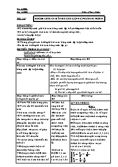 Giáo án Đại số 9 năm học 2006- 2007 - Tiết 41 : Giải bài toán bằng cách lập hệ phương trình